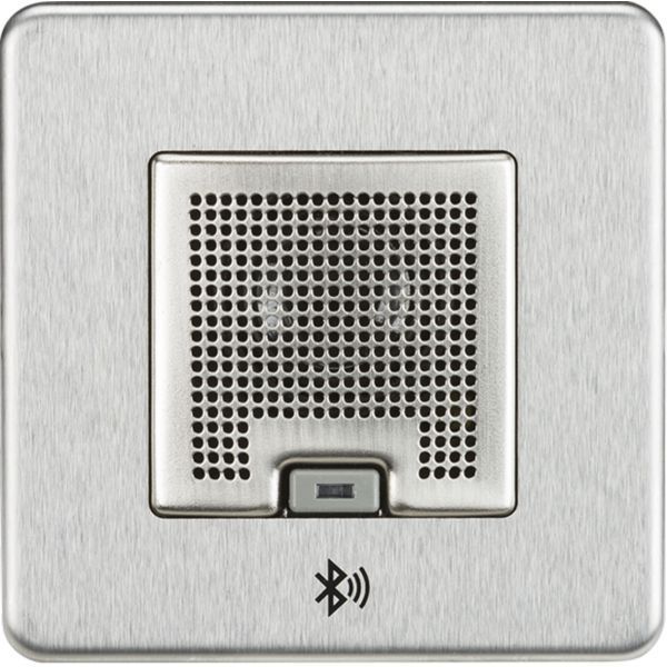 Knightsbridge SFBLUEBC Screwless Brushed Chrome 3W RMS Bluetooth Speaker Outlet