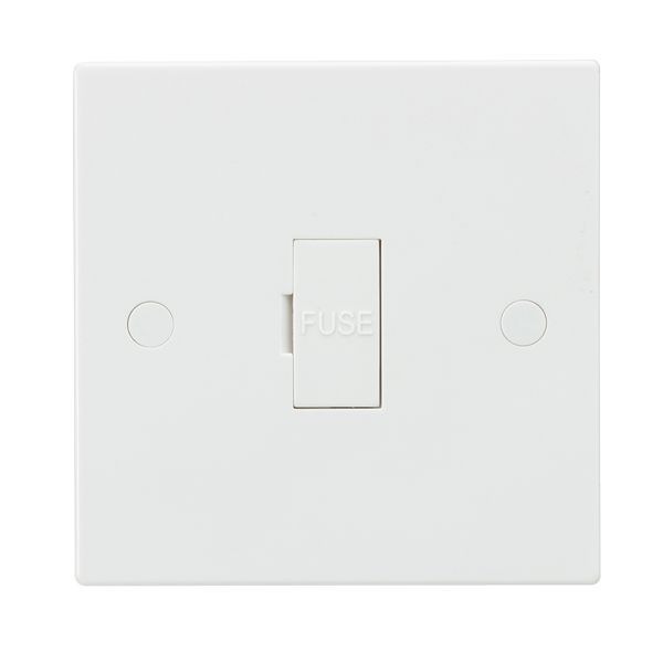 Knightsbridge SN6000-3A Square Edge White 13A 3A Fuse Fitted Fused Spur Unit