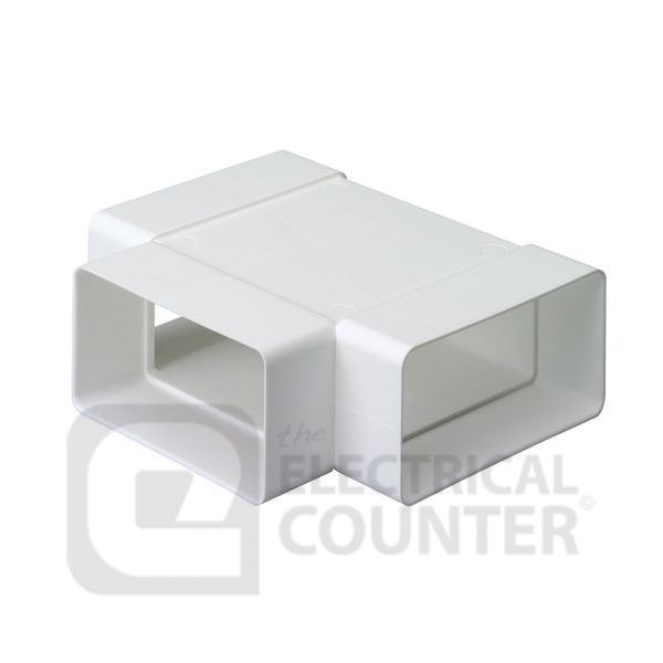 National Ventilation MONV228 Monsoon White System 100 Horizontal T-Piece Connector 