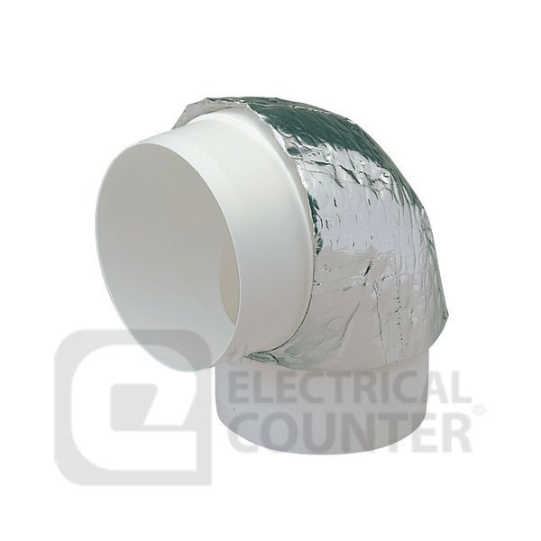 National Ventilation 100-IP-90 Monsoon Round Insulated 100mm 90 Degree Bend