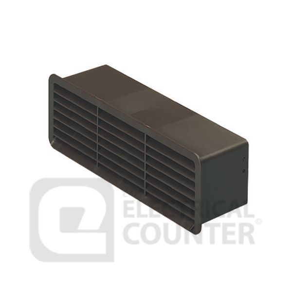 National Ventilation D501BR Monsoon Horizontal Airbrick with Brown Damper 222x69mm