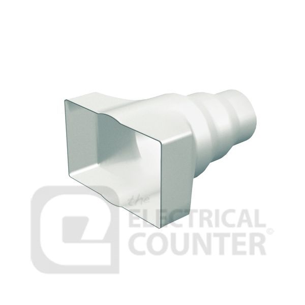 National Ventilation D954WH Monsoon Airbrick Adapter to 100/125/150mm Round