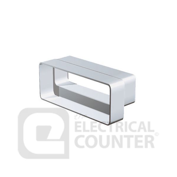 National Ventilation D958WH Airbrick Adapter from Supertube 204x60mm to Megaduct 220x90mm F-F