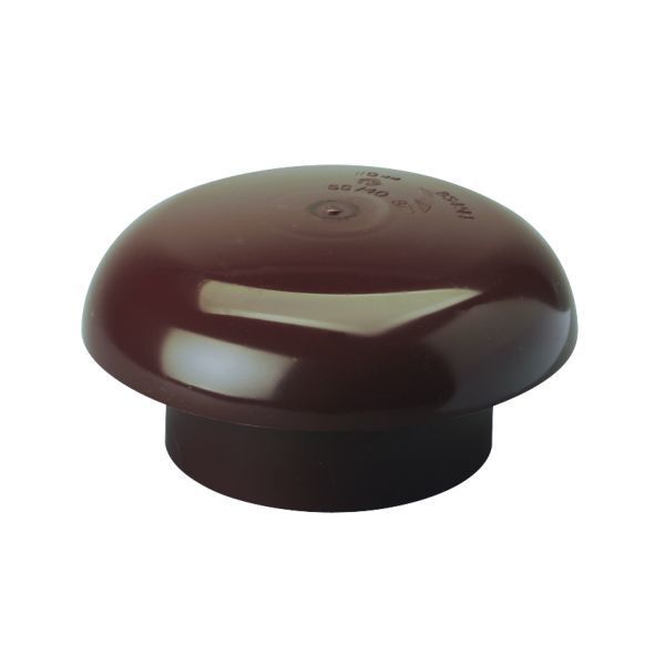 National Ventilation D4110B Monsoon Brown Roof Mushroom Cowl for 110mm Pipe