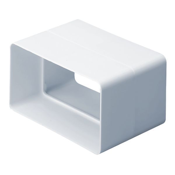 National Ventilation D527WH Monsoon White System 125 Duct Connector with Damper 204x60mm