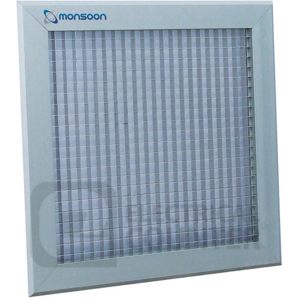 monsoon satin silver adonised egg crate grille 595mm ceiling tile