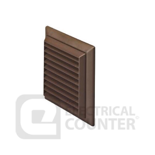 National Ventilation D4905BR Monsoon Brown 110x54mm Rectangular Fixed Grille 154x154mm