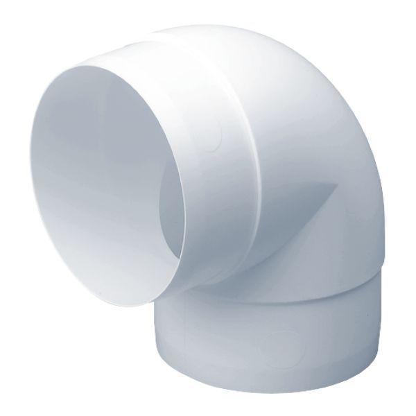 National Ventilation MONV300 Monsoon White 90 Degree Bend for Round Pipe 100mm