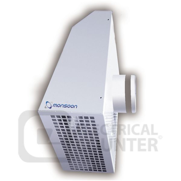 National Ventilation UEC125 Monsoon 125mm Metal Cased External Centrifugal Fan 