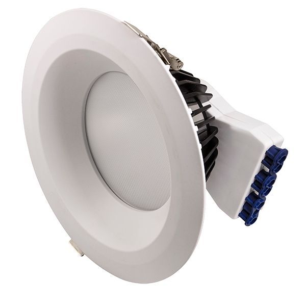 Ovia OV65208CTAD3EM Inceptor Iona White IP44 20W 1650lm 2700-4000-6500K CCT Dimmable Emergency Downlight