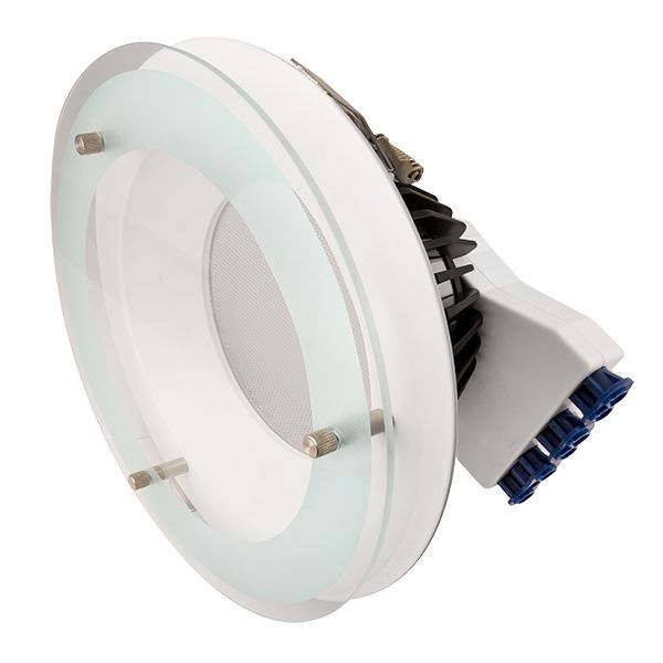 Ovia OV65208CTADGL Inceptor Iona White IP44 20W 1450lm 2700-4000-6500K CCT Dimmable Drop Glass Downlight