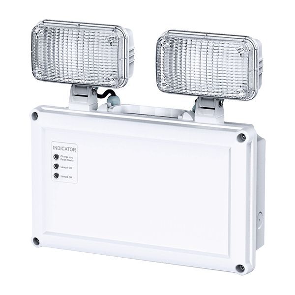 Ovia OVEM3610WH Newem White IP65 2x3W 368lm 6500K 3 Hour Non-Maintained Emergency LED Twin Spot