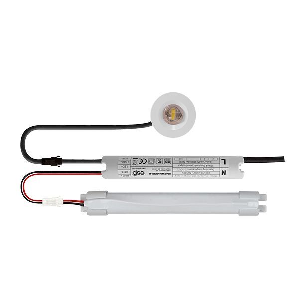 Ovia OVEM8510ST Ibex White IP20 5W 250lm 5500K 3 Hour Self Test Emergency Non-Maintained Corridor Downlight