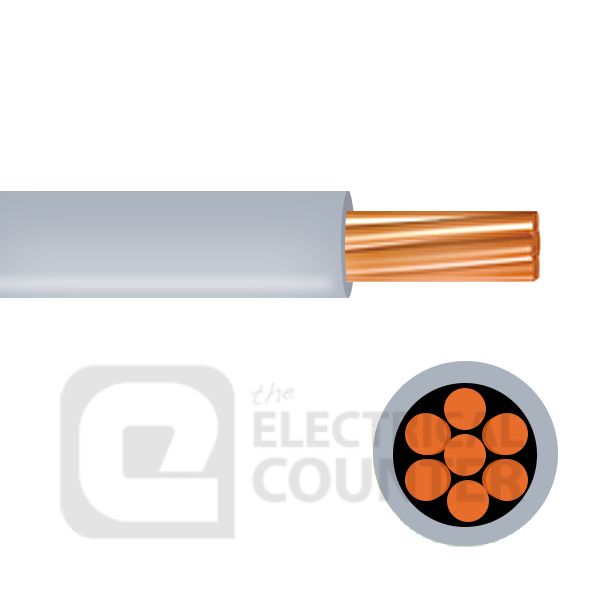 Pitacs 6491B16.0GR-100m Grey Single Core Low Smoke, Zero Halogen 6491B 16.0mm Cable - 100m