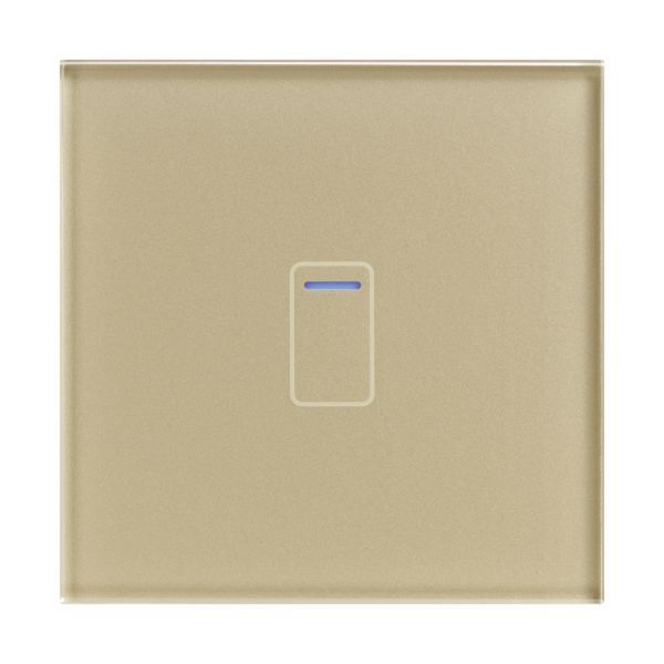 Retrotouch 01459 Crystal+ Brass 1 Gang 800W 2 Way Smart Wi-Fi Touch LED Light Switch