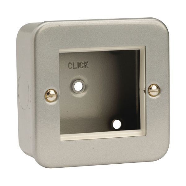 Click CL311 10 Pack Metal Clad New Media Grey 1 Gang 2 Aperture Unfurnished Plate (10 Pack, 3.14 each)