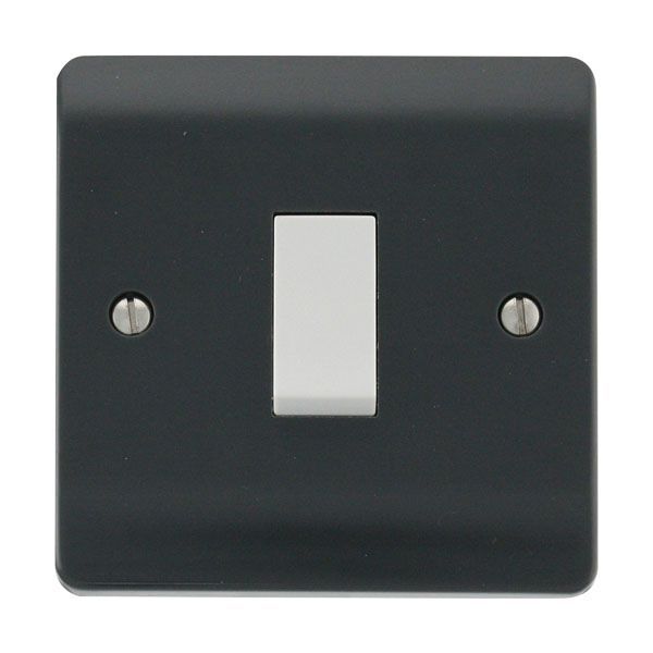 Click CMA011AG Mode Part M Anthracite Grey 1 Gang 10AX 2 Way Plate Switch