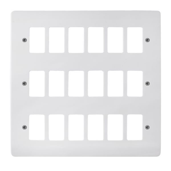 Click CMA20518 GridPro Polar White 18 Gang Mode Accessories Front Plate