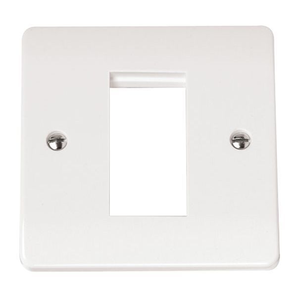Click CMA310 New Media Polar White 1 Gang 1 Aperture Mode Unfurnished Plate