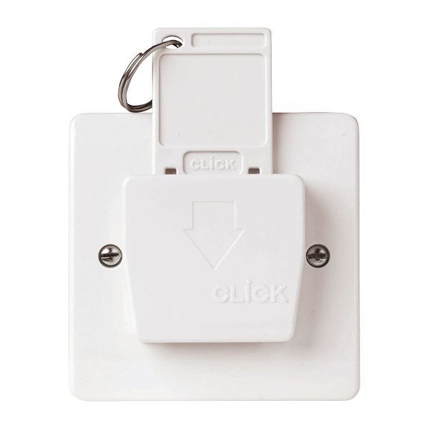 Click CMA620 Polar White Mode 20A 2 Pole Keyfob Plate Switch