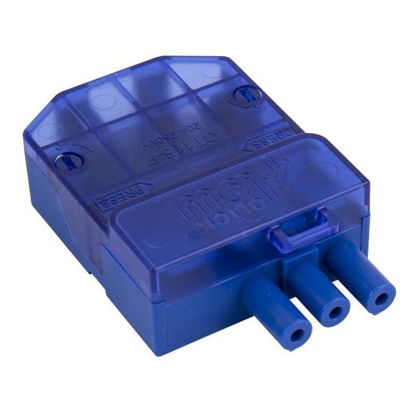 Female 3 Pole Push Fit Click Flow Connector with Loop 20A
