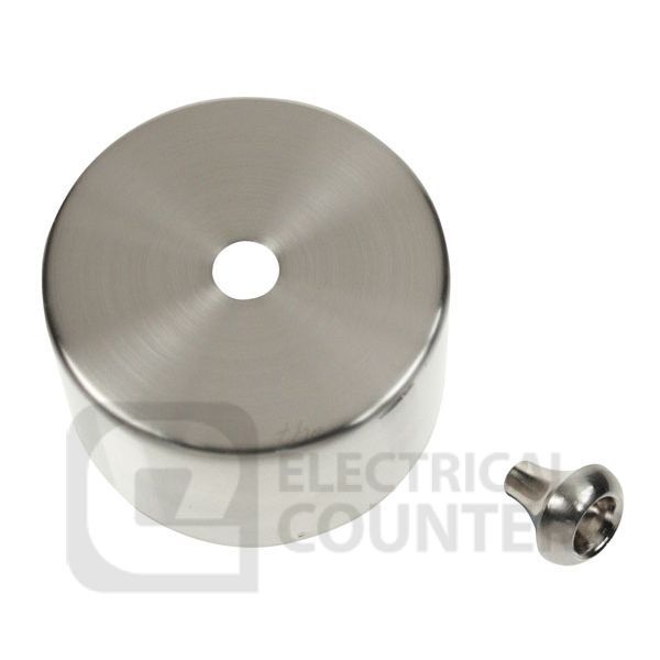 Decorative Satin Chrome Metallic Pull Cord Cover & Pull Bell