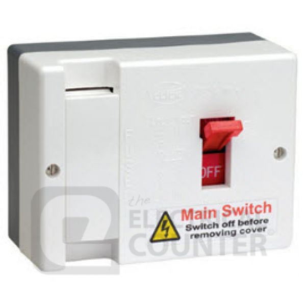 Scolmore DB700 Essentials 80A Double Pole HRC Fused Main Switch