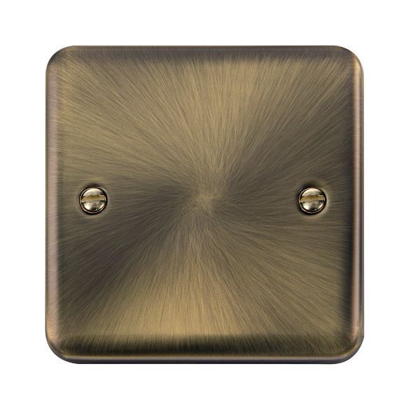 Click DPAB060 Deco Plus Antique Brass 1 Gang Blank Plate