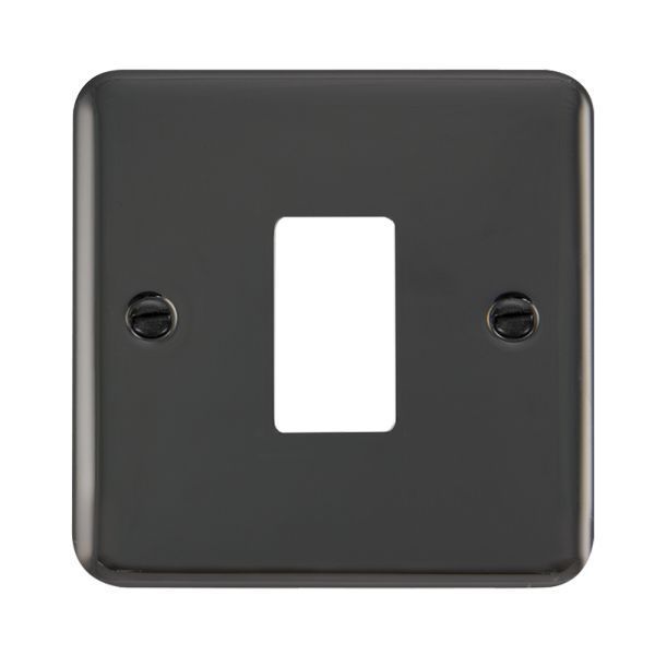 Click DPBN20401 GridPro Black Nickel 1 Gang Deco Plus Front Plate