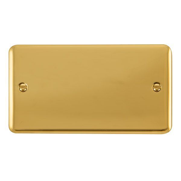 Watch a video of the Click DPBR061 Deco Plus Polished Brass 2 Gang Blank Plate