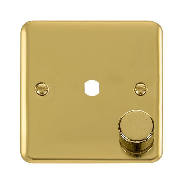 Watch a video of the Click DPBR140PL Deco Plus Polished Brass 1 Gang Dimmer Switch Plate with Knob
