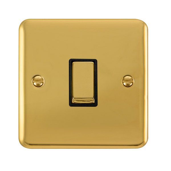 Watch a video of the Click DPBR411BK Deco Plus Polished Brass Ingot 1 Gang 10AX 2 Way Plate Switch - Black Insert
