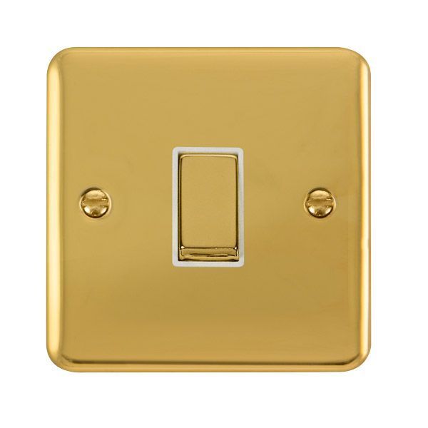 Watch a video of the Click DPBR411WH Deco Plus Polished Brass Ingot 1 Gang 10AX 2 Way Plate Switch - White Insert