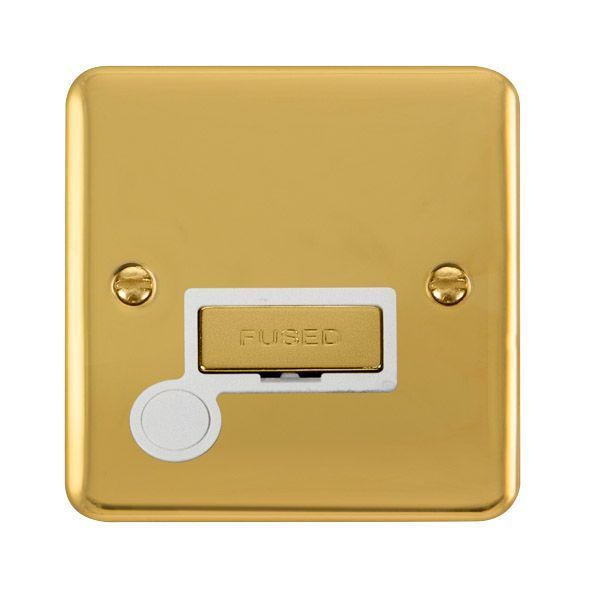 Watch a video of the Click DPBR550WH Deco Plus Polished Brass 13A Flex Outlet Fused Spur Unit - White Insert