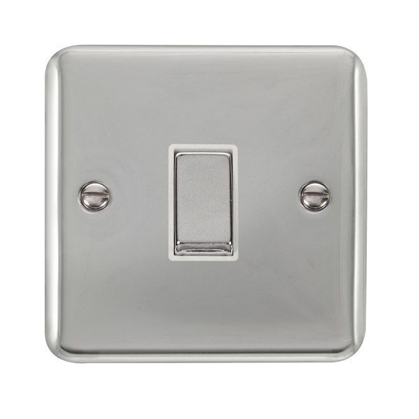 Watch a video of the Click DPCH411WH Deco Plus Polished Chrome Ingot 1 Gang 10AX 2 Way Plate Switch - White Insert