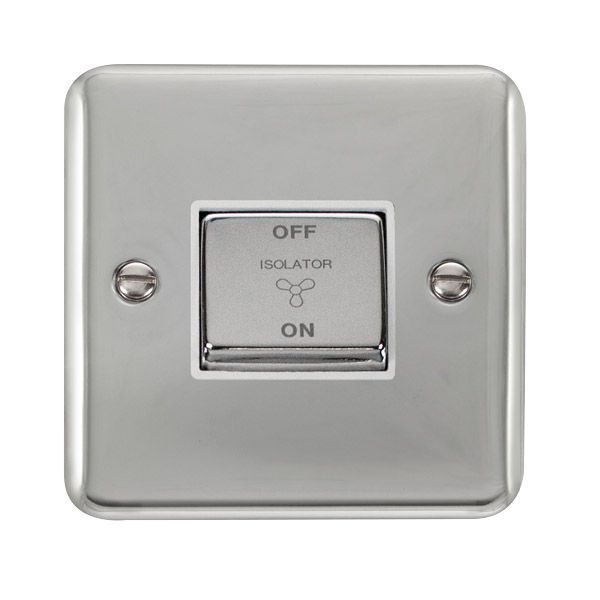 Watch a video of the Click DPCH520WH Deco Plus Polished Chrome Ingot 10A 3 Pole Fan Isolation Switch - White Insert