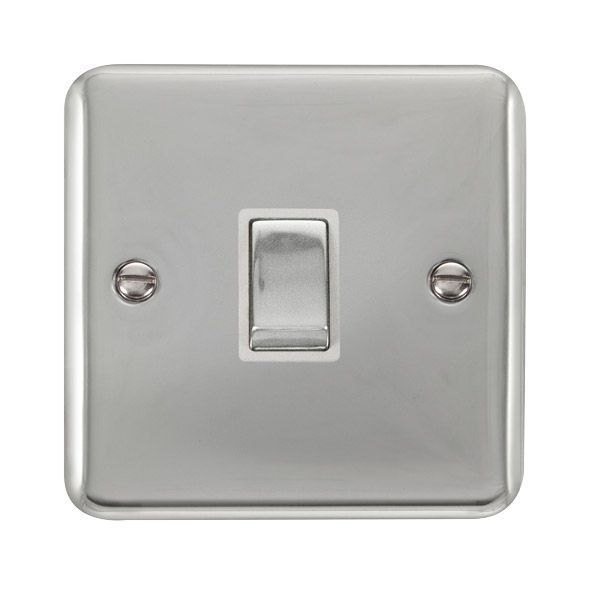 Watch a video of the Click DPCH722WH Deco Plus Polished Chrome Ingot 1 Gang 20A 2 Pole Switch - White Insert