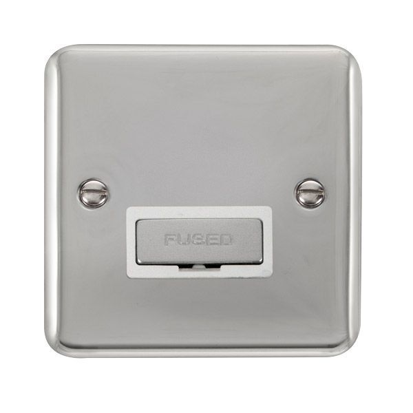 Watch a video of the Click DPCH750WH Deco Plus Polished Chrome Ingot 13A Fused Spur Unit - White Insert