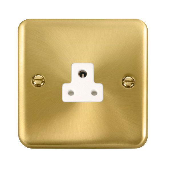 Watch a video of the Click DPSB039WH Deco Plus Satin Brass 2A Round Pin Socket - White Insert