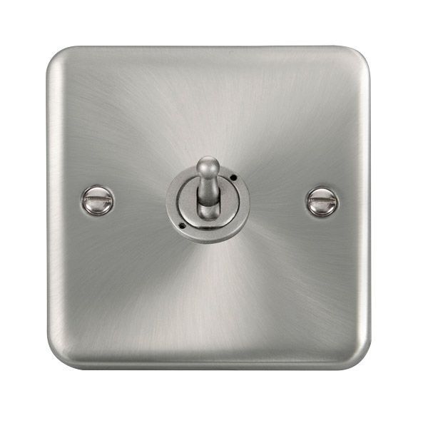 Click DPSC421 Deco Plus Satin Chrome 1 Gang 10AX 2 Way Dolly Toggle Switch