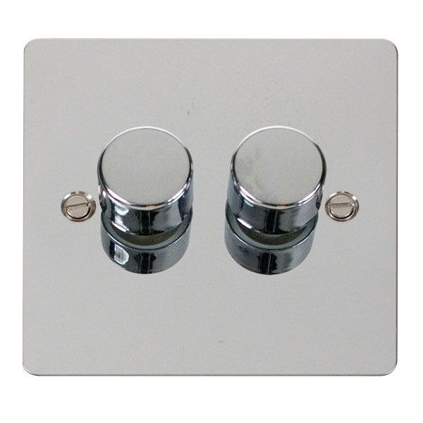 Click FPCH152 Define Polished Chrome 2 Gang 400Va 2 Way Dimmer Switch