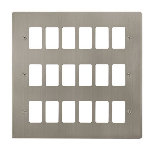 Click FPSS20518 GridPro Stainless Steel 18 Gang Define Front Plate
