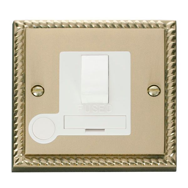 Click GCBR051WH Deco Georgian Style 13A Flex Outlet Switched Fused Spur Unit - White Insert