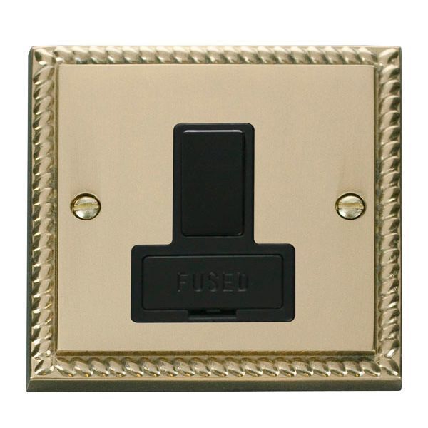 Click GCBR651BK Deco Georgian Style 13A Switched Fused Spur Unit - Black Insert