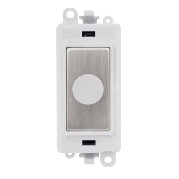Click GM2017PWSS GridPro Stainless Steel 20A Flex Outlet Module - White Insert