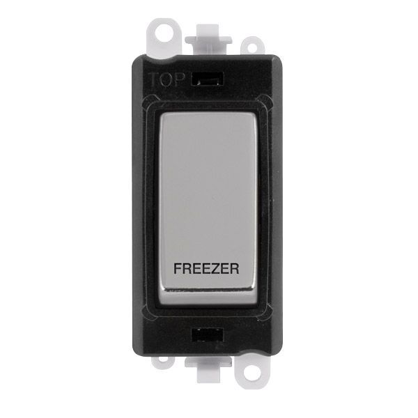 Click GM2018BKCH-FZ GridPro Polished Chrome 20AX 2 Pole FREEZER Switch Module - Black Insert