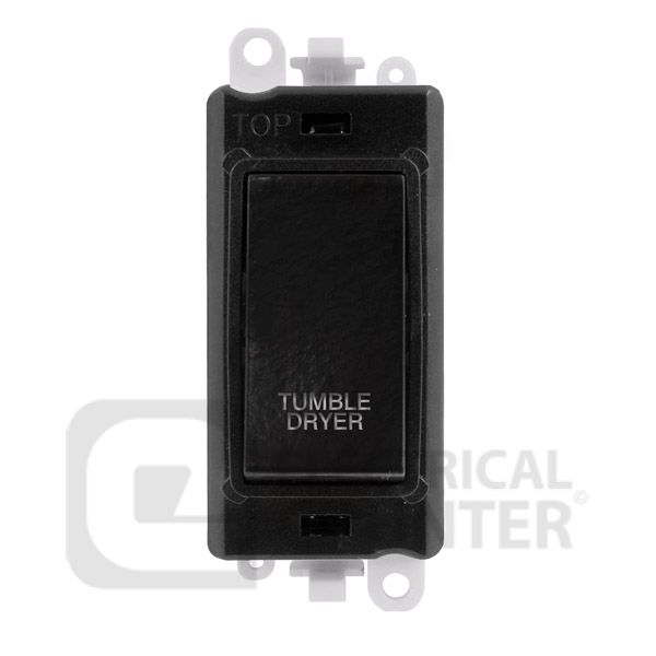 Click GM2018BK-TD GridPro Black 20AX 2 Pole TUMBLE DRYER Switch Module - Black Insert