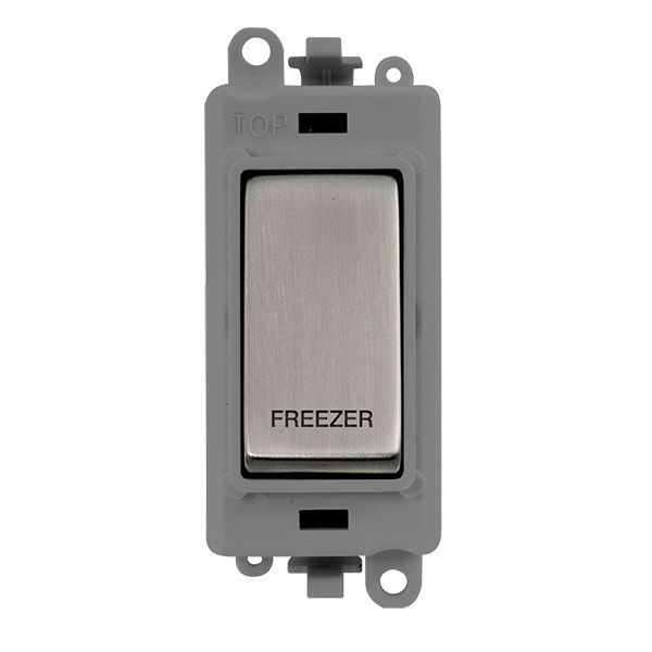 Click GM2018GYSS-FZ GridPro Stainless Steel 20AX 2 Pole FREEZER Switch Module - Grey Insert