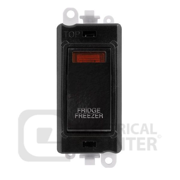 Click GM2018NBK-FF GridPro Black 20AX 2 Pole Neon FRIDGE FREEZER Switch Module - Black Insert