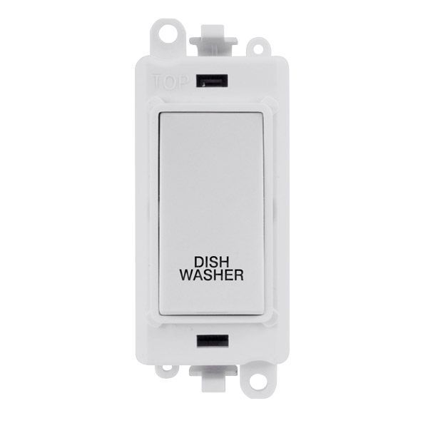 Click GM2018PW-DW GridPro White 20AX 2 Pole DISHWASHER Switch Module - White Insert